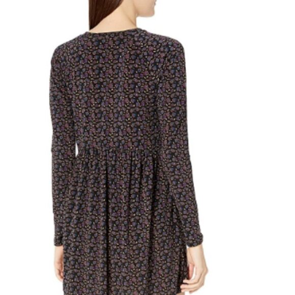 BCBGeneration Long Sleeve Floral Baby Doll Fit & Flare Dress Size Small - Picture 6 of 8